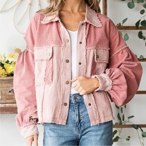 🇺🇸LAST TWO! 155 💕 Oli & Hali Women's Pink Corduroy Jacket